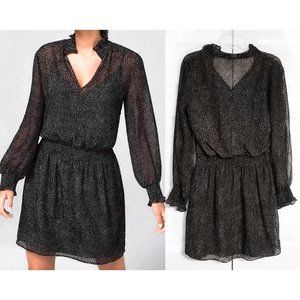White House Black Market Soft Dot Blouson Dress